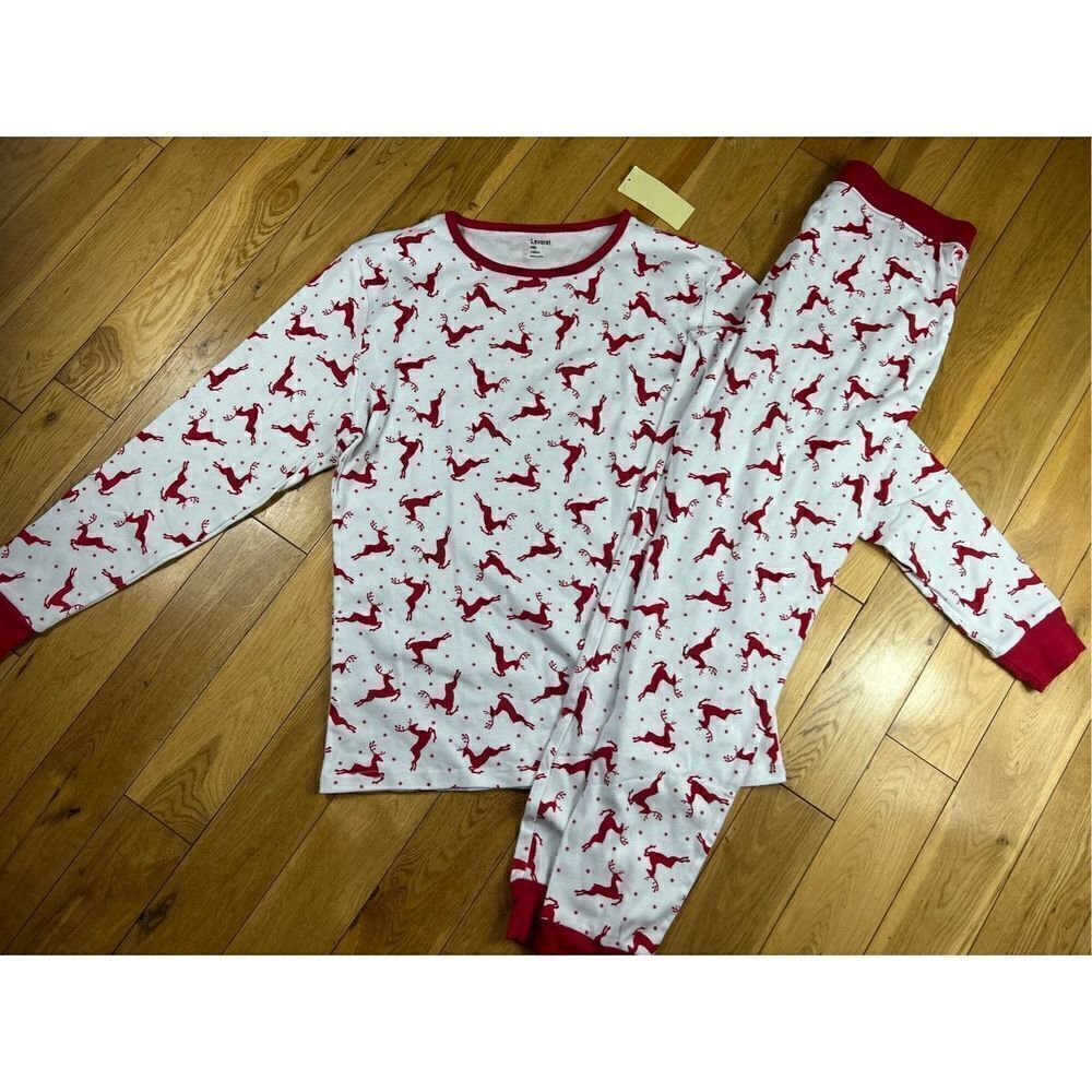 Nwt Mens Leveret Christmas Pajama Set Size M